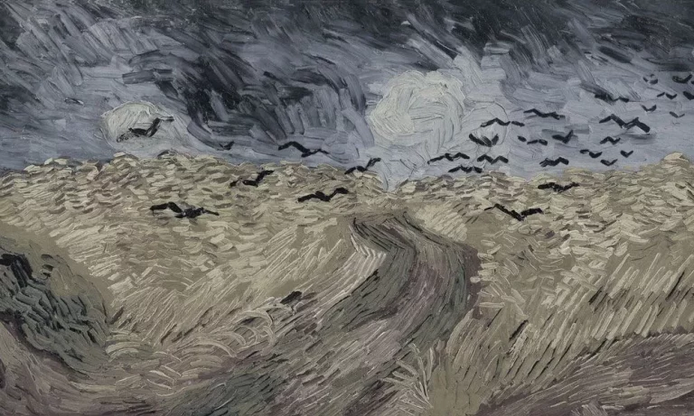 di storie e di libri 2 Vincent Van Gogh Campo di grano con volo di corvi sfondo